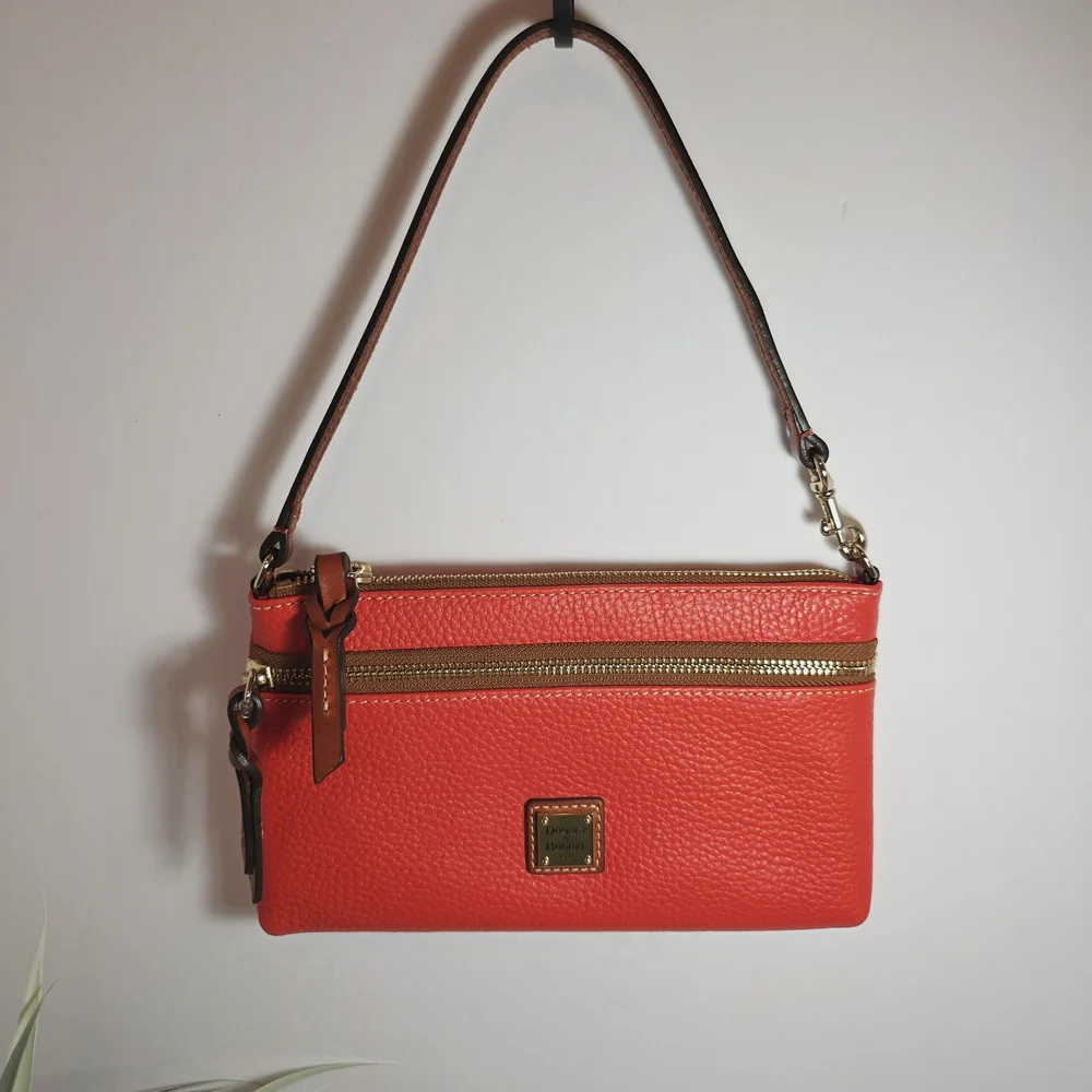 Dooney & Bourke Red Leather Hand Bag - Picture 2 of 9